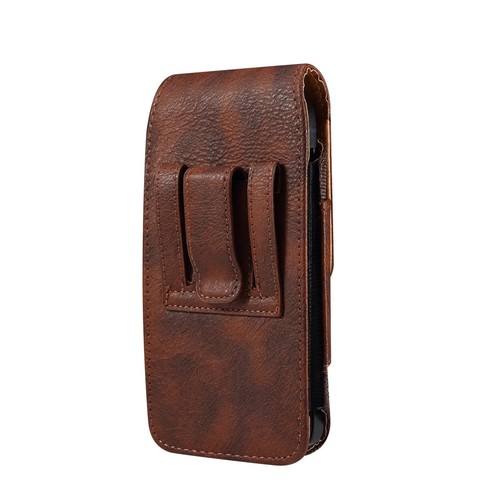 Leather phone holster - leather, waist
