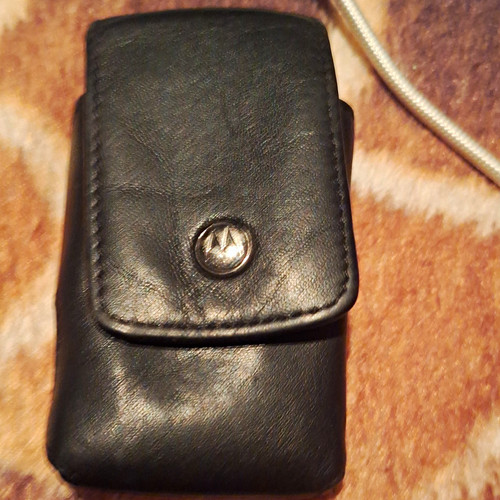 Motorola black leather belt - black,